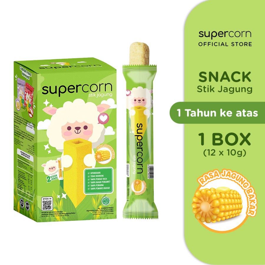 

Supercorn Stick Jagung Rasa Jagung Bakar 10gr - 1 Box