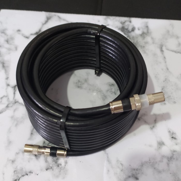 ✿ BISA COD✿ kabel antena TV 20 m Jack compression+ male to female/kabel tv digital