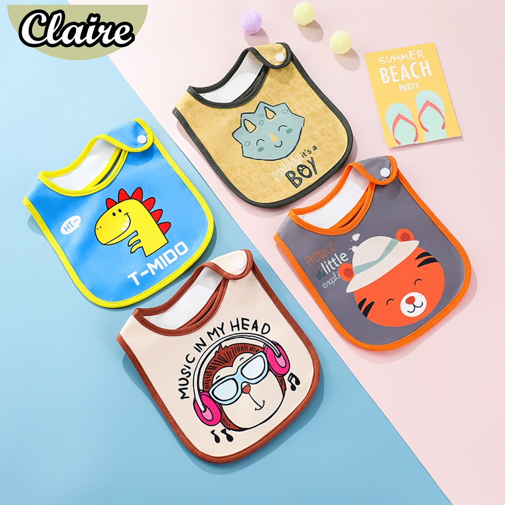 Slabber Bayi waterproof / TATAKAN MAKAN BAYI/ CELEMEK MAKAN UNTUK BAYI MOTIF ANAK ANAK LUCU