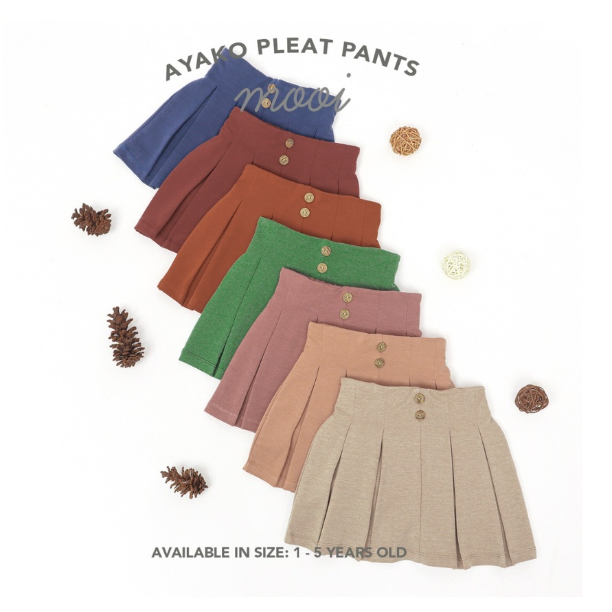 Mooi Ayako Pleat Pants 1-5 Tahun Skort Korean Style / Rok Fashion Anak Perempuan CBKS