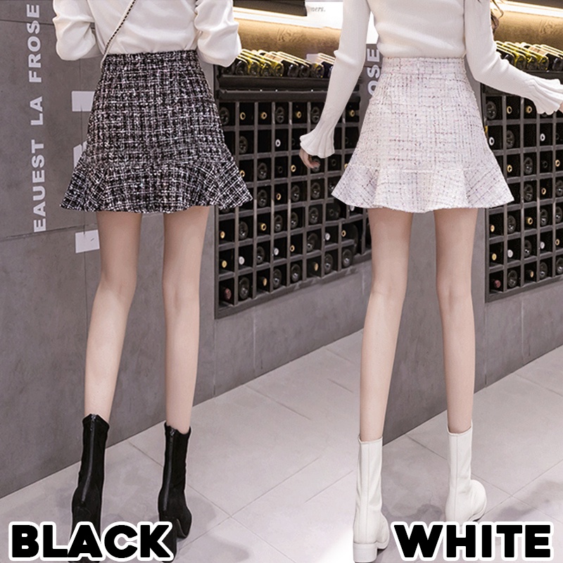 KARAKOREA 9803 Thylane Tweed Skirt/Rok Mini/Rok Pendek/Rok Pesta/Rok tweed/Rok Autumn/Rok Winter/Rok Korea Skirt