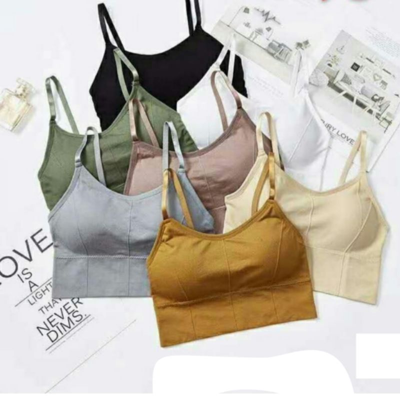 sport bra miniset busa bra kemben fema bahan rajut tabal dan lembut