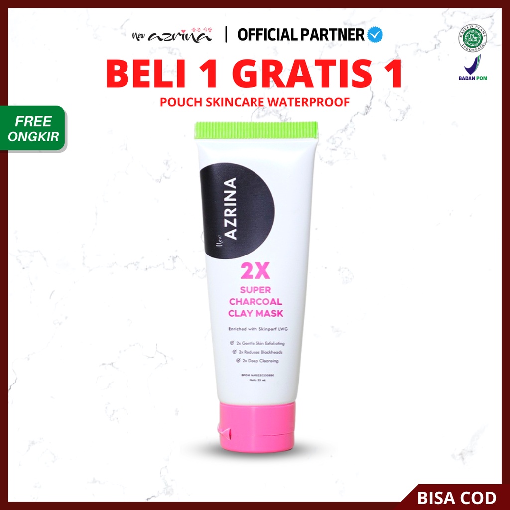 [ FREE GIFT ] Azrina 2x Super Charcoal Clay Mask - Masker Wajah