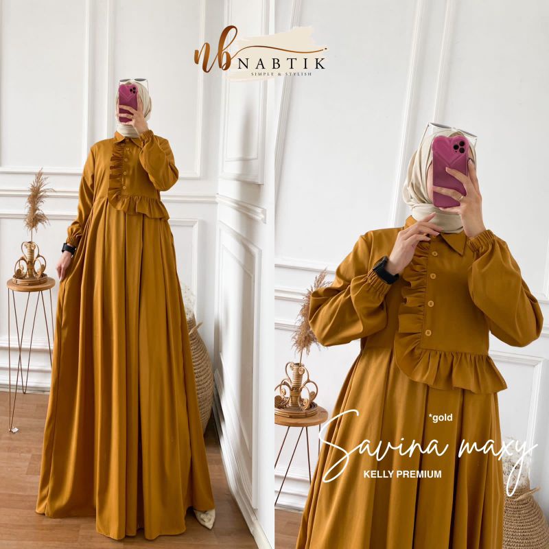 Savina Maxy Gamis Wanita Original by Nabtik