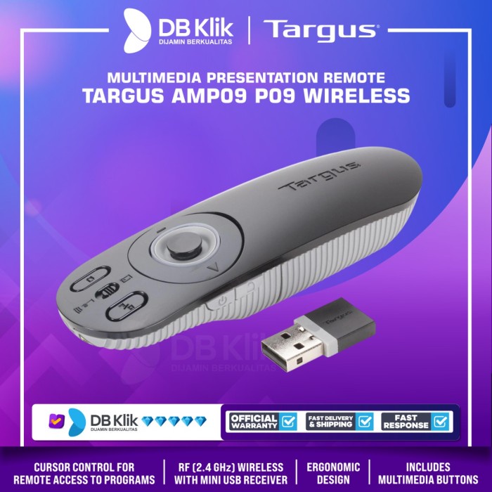 Pointer Presentation Remote Targus Amp09 P09 Wireless Usb Multimedia - Amp09Ap