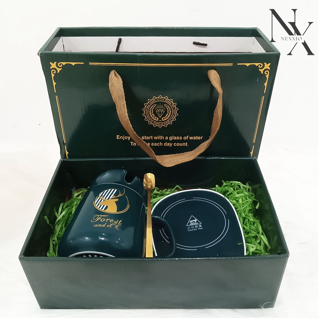 NEXXIO [HAMPERS ] SATU SET CANGKIR DENGAN ALAT PEMANAS AIR CANGKIR