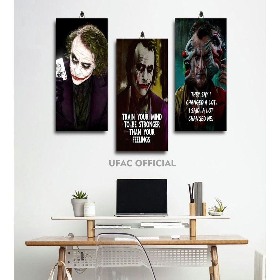 POSTER KAMAR COWOK GAMBAR JOKER 15X30 YCDUN/UIO5F/ PAJANGAN KAMAR COWOK QUOTE JOKER KEREN / GAMBAR H