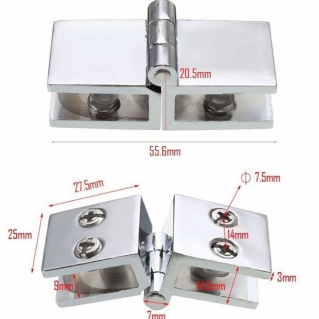 Engsel Engsel Jepit Kaca Ke Kaca Engsel Pintu Kaca Etalase 180 Derajat