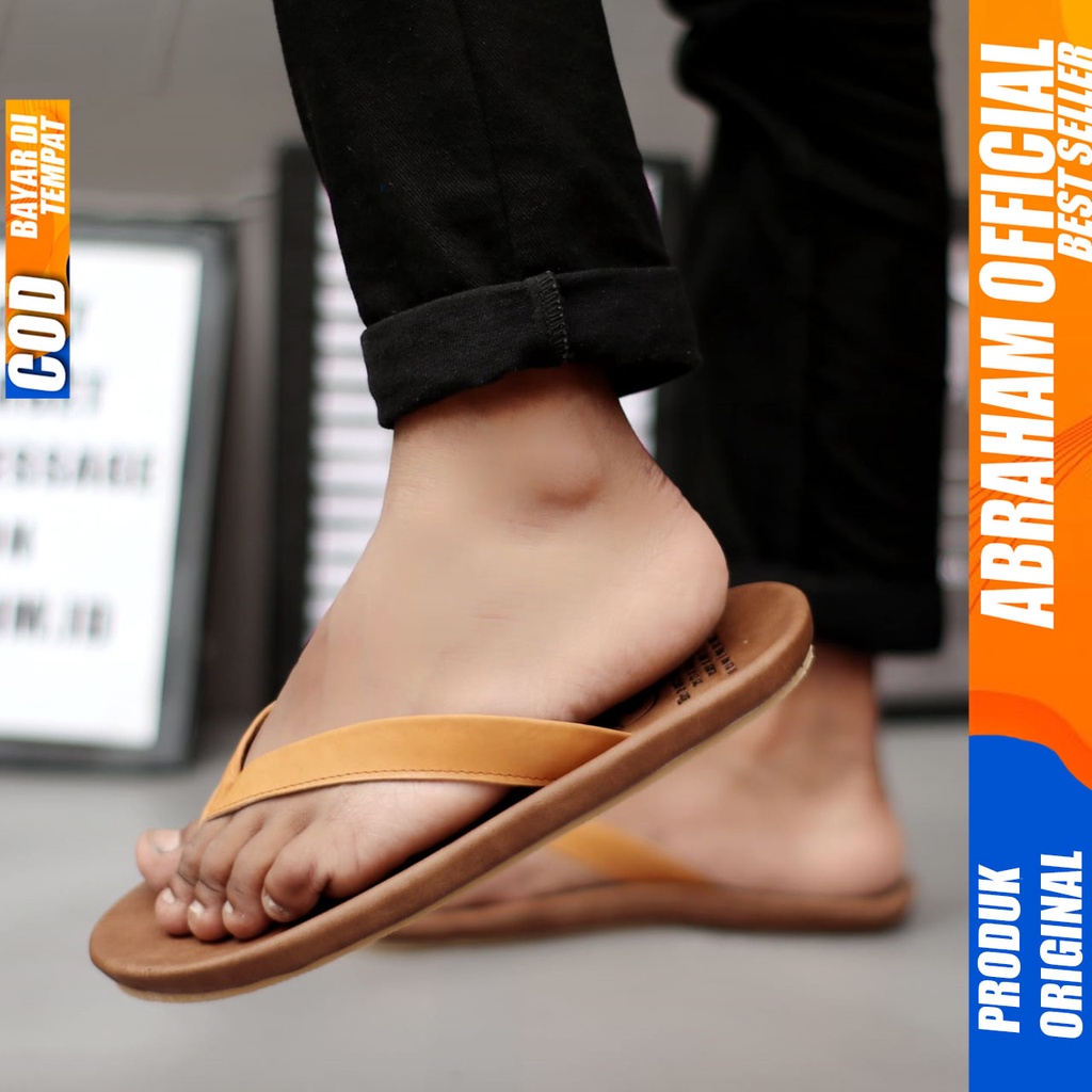 Sandal Kulit Pria Sendal Jepit Pria Original Abraham WALET