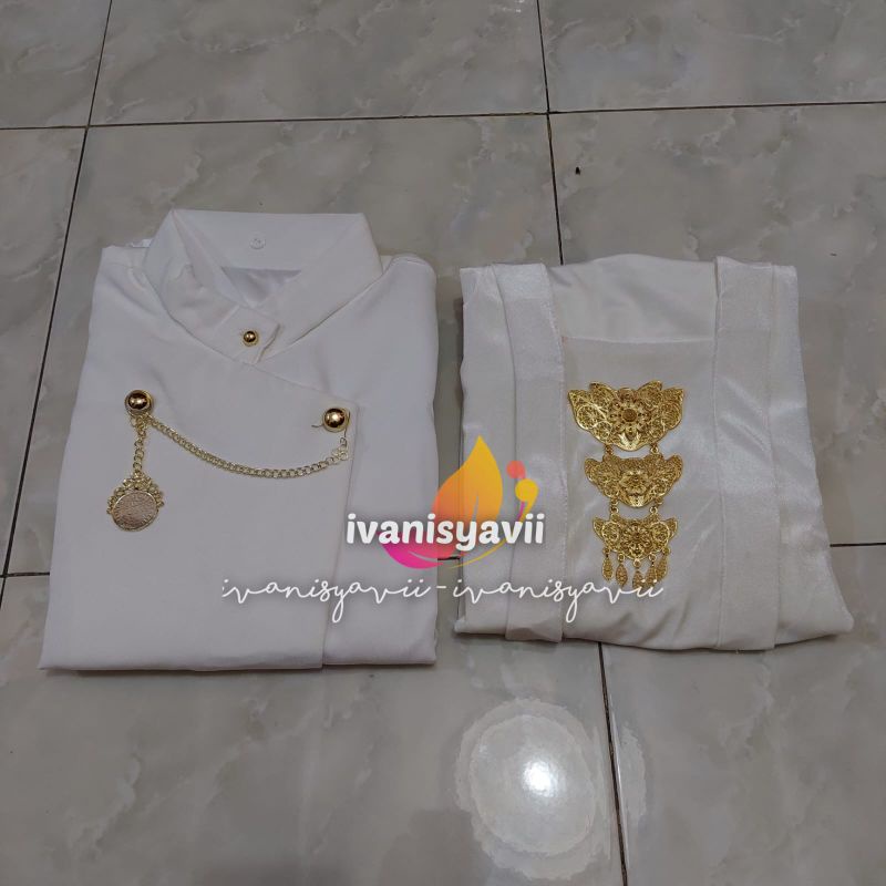 [Couple] Baju Adat / Baju Prewed || Kebaya + Beskap Solo Warna Putih