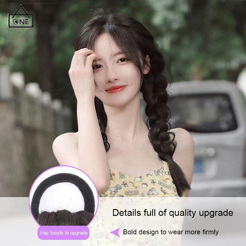 COD❤️Wig Rambut Palsu Synthetic Braids Colorful Korea Fashion Gaya Untuk Wanita-A.one