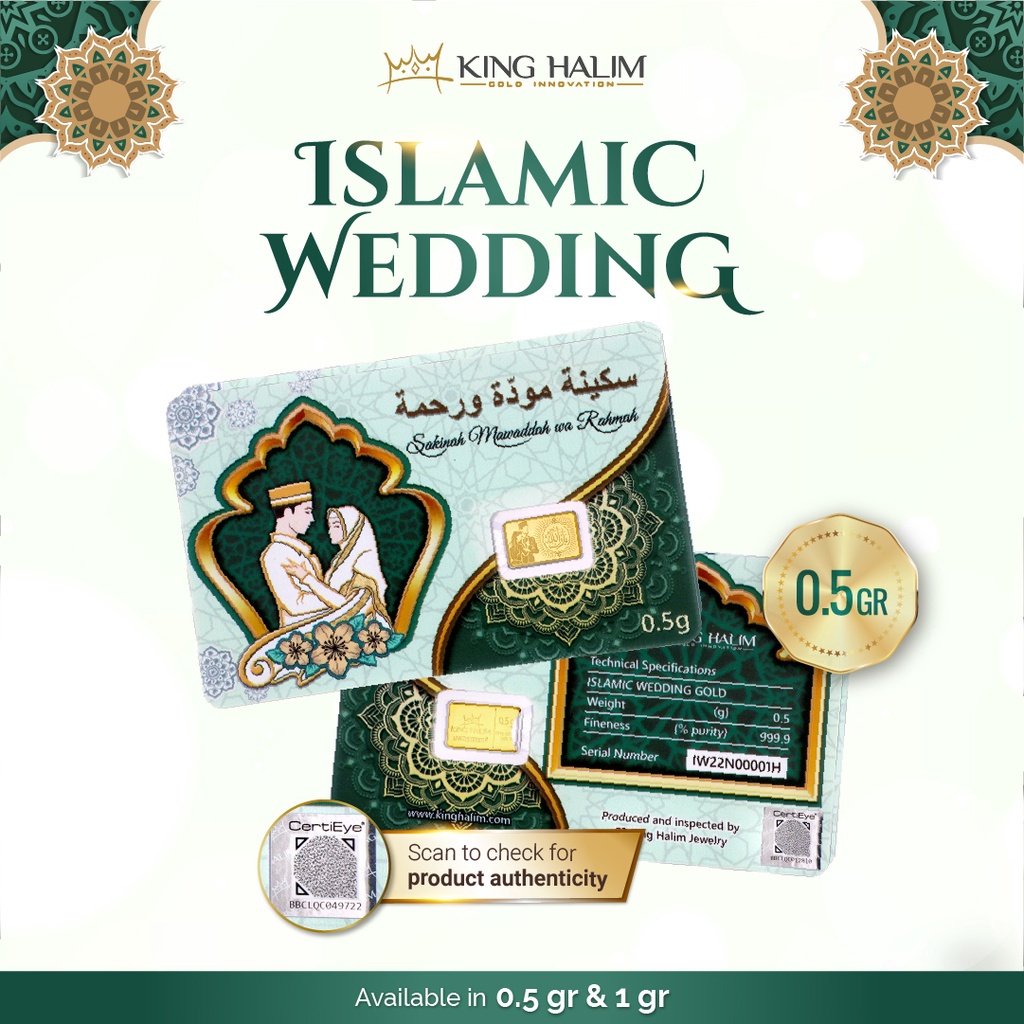 Logam Mulia King Halim / LM KH &quot;Islamic Wedding&quot; 24K 0.5 gram - SDW Gold -