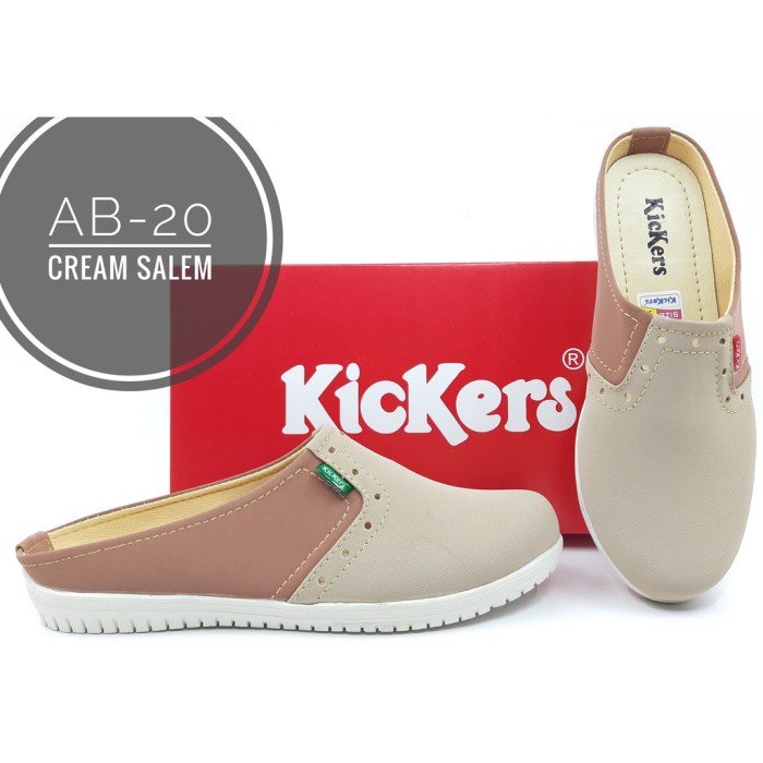 Flatshoes PROMO Sepatu Original Kickers Anak Perempuan Flat Shoes Sepatu Wanita - HITAM CREAM, 31(S8