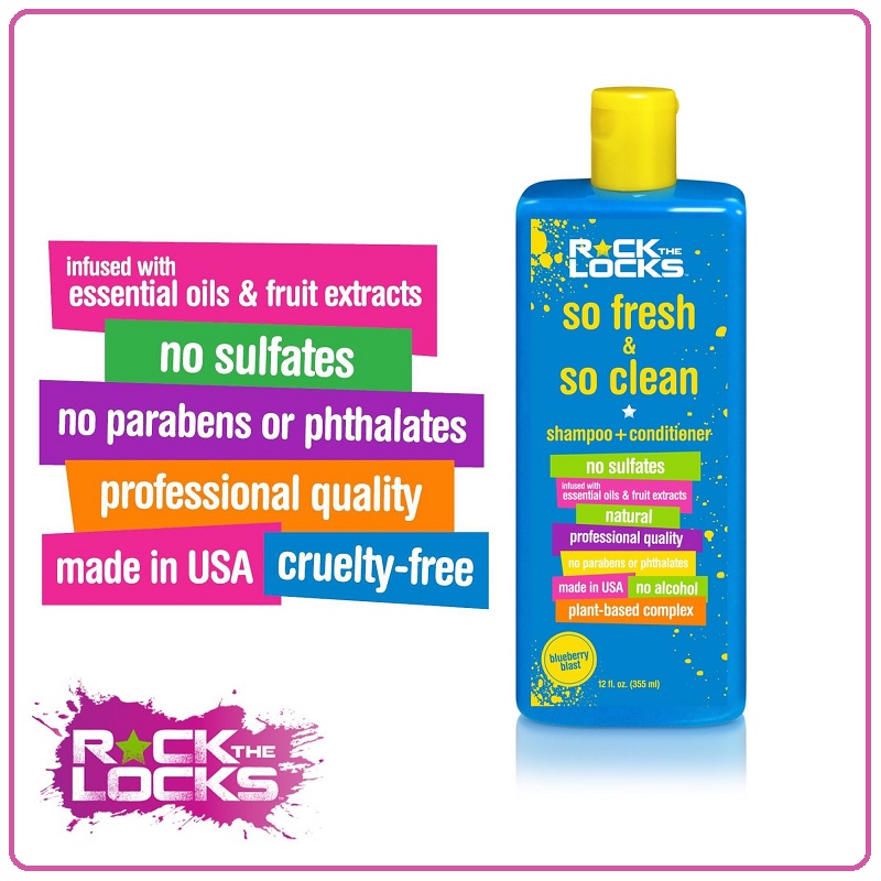 Rock The Lock Shampoo + Conditioner 355ml - Bluberry Blast