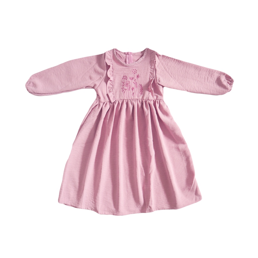 Joel Pakaian Muslim Anak - Gamis Anak Tuniq Bilqis-PINK