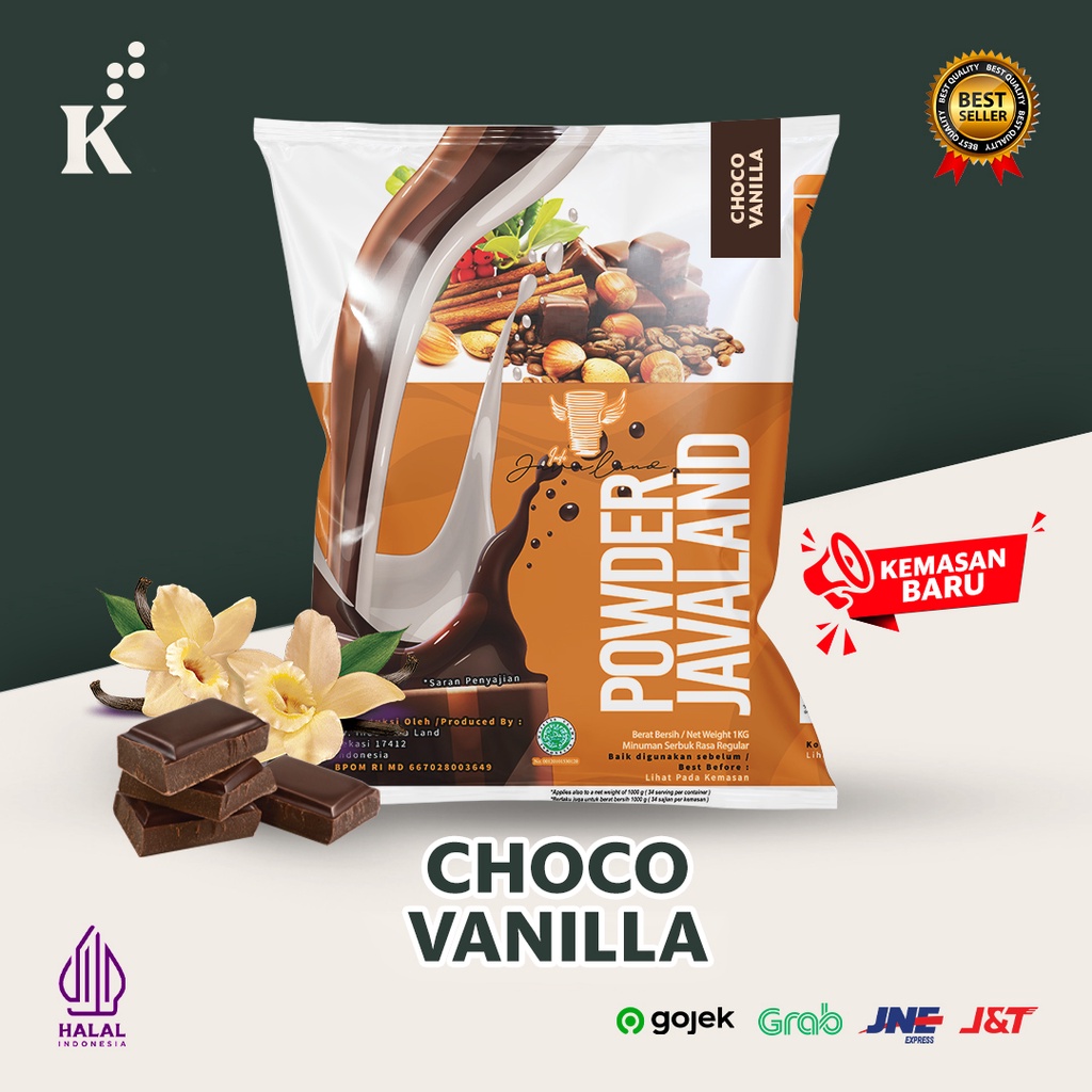 Bubuk Minuman Bubble Powder Drink Choco Vanilla ORIGINAL Javaland 1kg