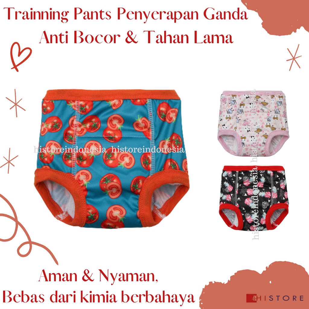 [HI] Trainning Pants Anak Premium Penyerapan Ganda Anti Bocor dan Tahan Lama  Boy's Group TPD