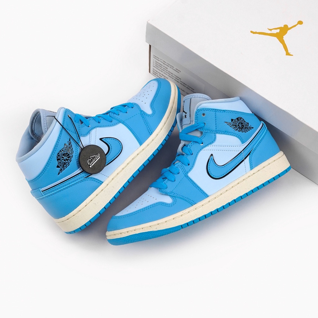 Air Jordan 1 Mid University Blue Womens