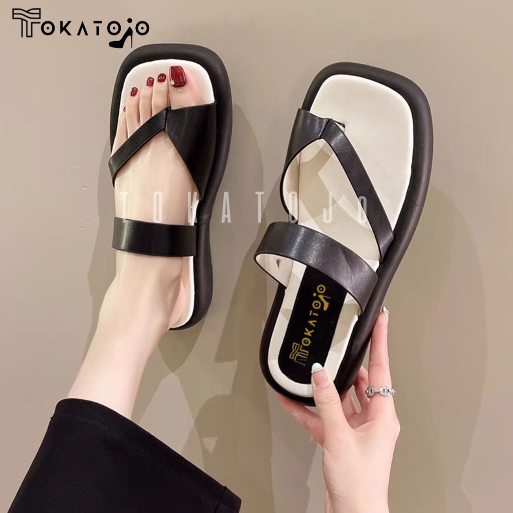 Sandal flatform wanita terbaru 2023 termurah ringan dan nyaman SUMN028SP