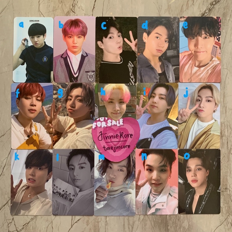 BTS OFFICIAL PHOTOCARD ONLY ORUL LY ANSWER L IN THE SOOP BE ESSENTIAL BUTTER CREAM PEACHES POB WEVER