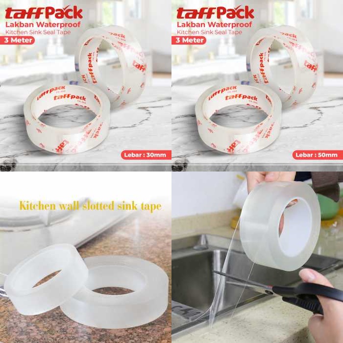 TaffPACK Lakban Dapur Kitchen Sink Seal Tape Panjang 3 Meter Waterproof - YK-468