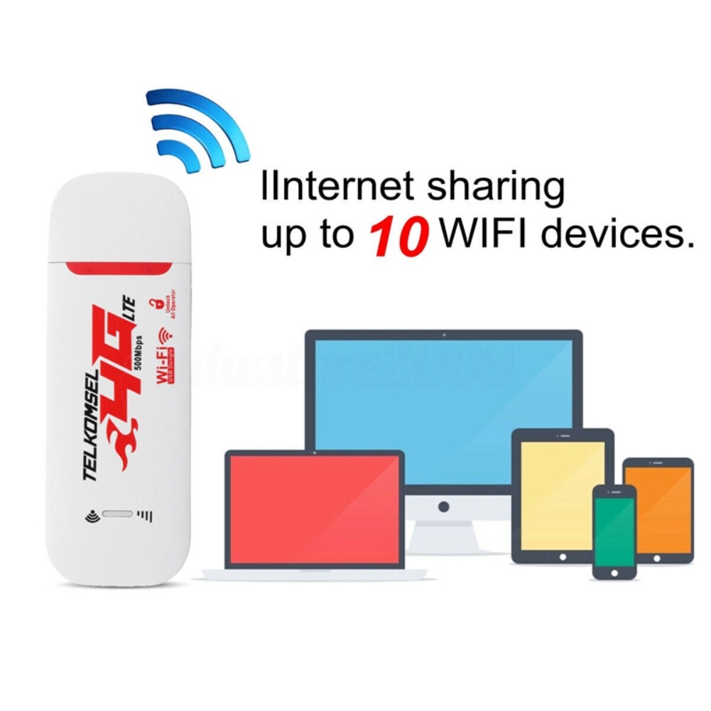 [Ready Stock] Modem WIFI USB 4g All Operator LTE Modem USB 500Mbps Modem Mifi COD Support 10 Devices