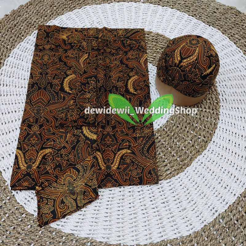 [Setelan] Sapit Urang + Blangkon | Motif Pisang Bali