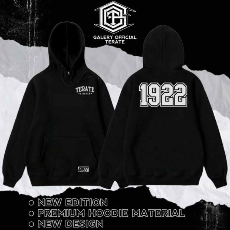 HOODIE SABLON TERATE 1922//HOODIE PSHT SABLON PLASTISOL//HOODIE HITAM SABLON SIMPEL//HOODIE HITAM CO