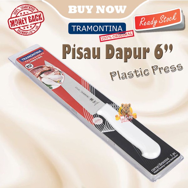 [Pisau Dapur] Made In Brazil Tramontina Chef Knife 6In Pisau Dapur Nsf 15Cm Press [Knife]