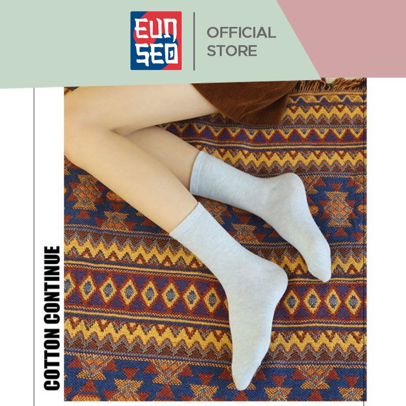 EUNSEO Kaos Kaki Wanita Panjang Colorfull Cotton Kaoskaki Fashion Korea Women Socks