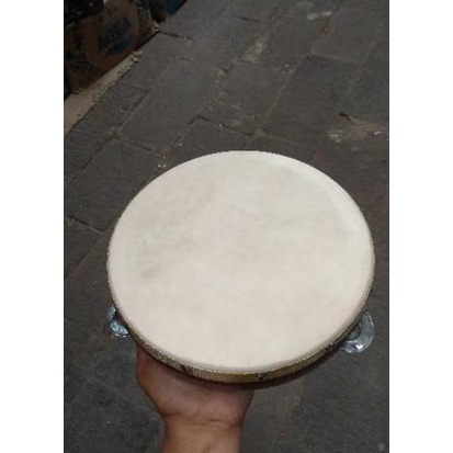 (Bisa Cod) Rebana Ecrek Diameter 22 Cm Bahan Kulit Kambing - Alat