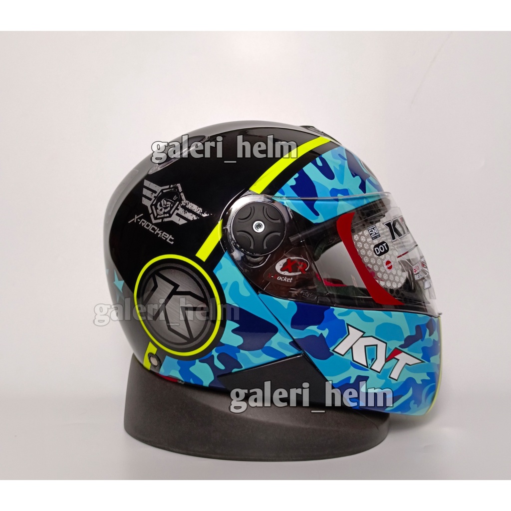 HELM KYT X ROCKET #3 BLACK BLUE YELLOW|FULL FACE