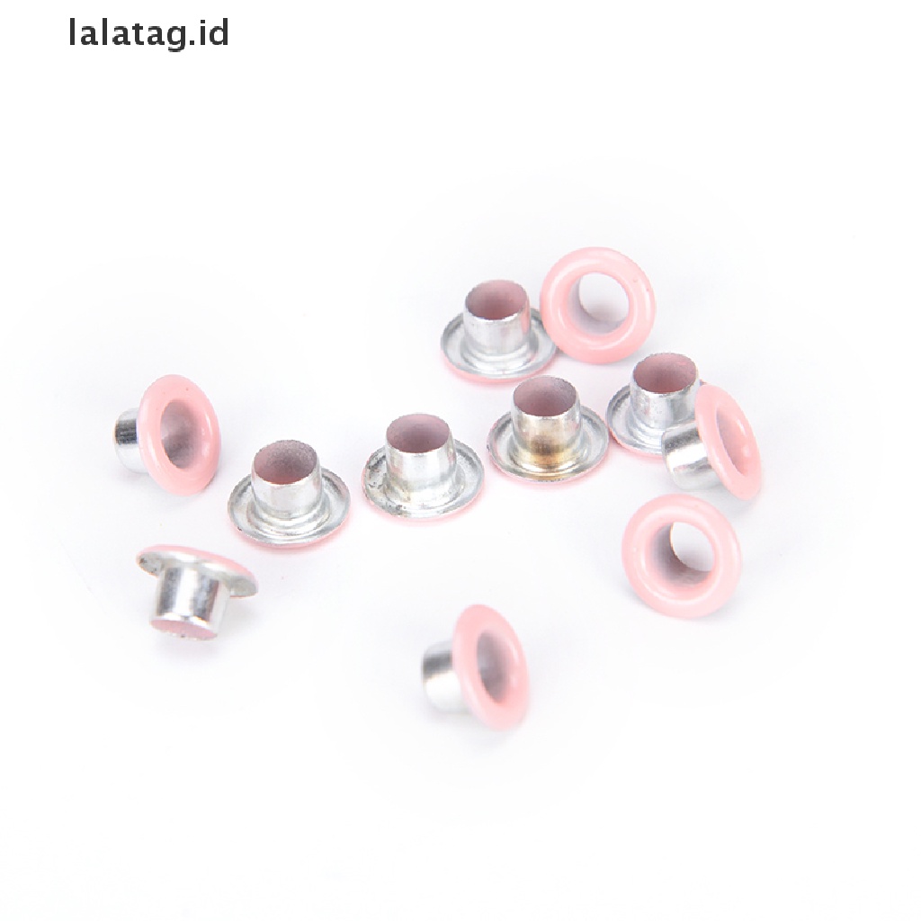 [lalatag] 100pcs 4.5mm Scrapbook Eyelet Random Mata Ikan Bahan Metal Warna Campur Untuk Pakaian DIY New [ID]