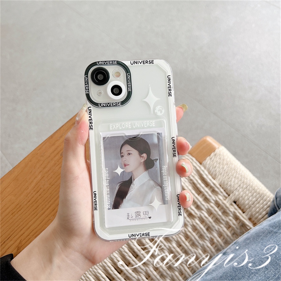 Realme C53 C55 10 C35 C33 C31 C30 C25Y C21Y C25 C25s C12 C21 C20 C20A C11 8i 8 C15 5 5i 5s 6i C3 Narzo 50i 50A Shining Star Card Holder Phone Case Bening TPU Soft Cover Pelindung