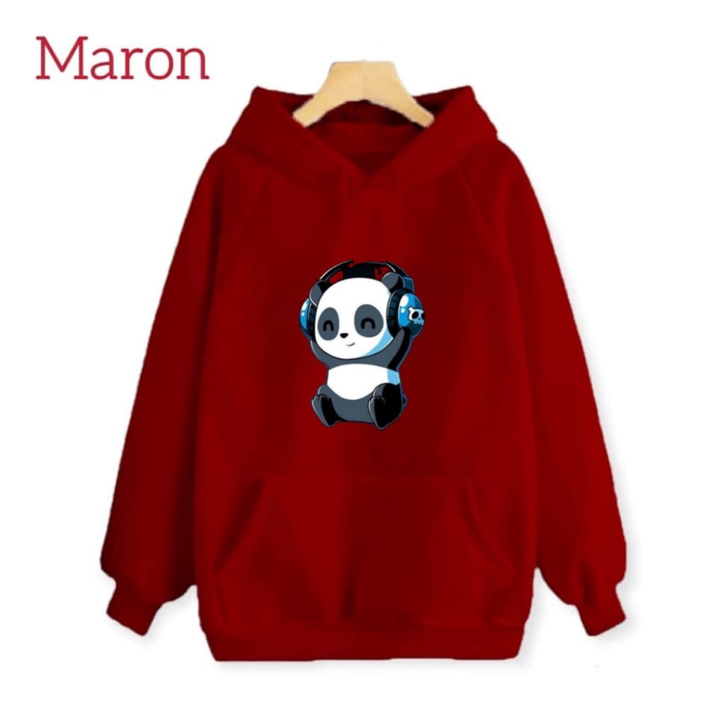 Hzl_outfit Sweater Hoodie Panda 4K Foto Hoodie Sweater Anak Anak