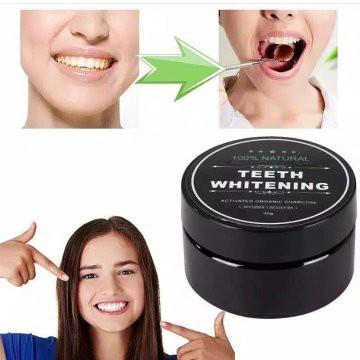 LS Bubuk Arang Organik Pemutih Gigi Kuning Alami Instant Permanen