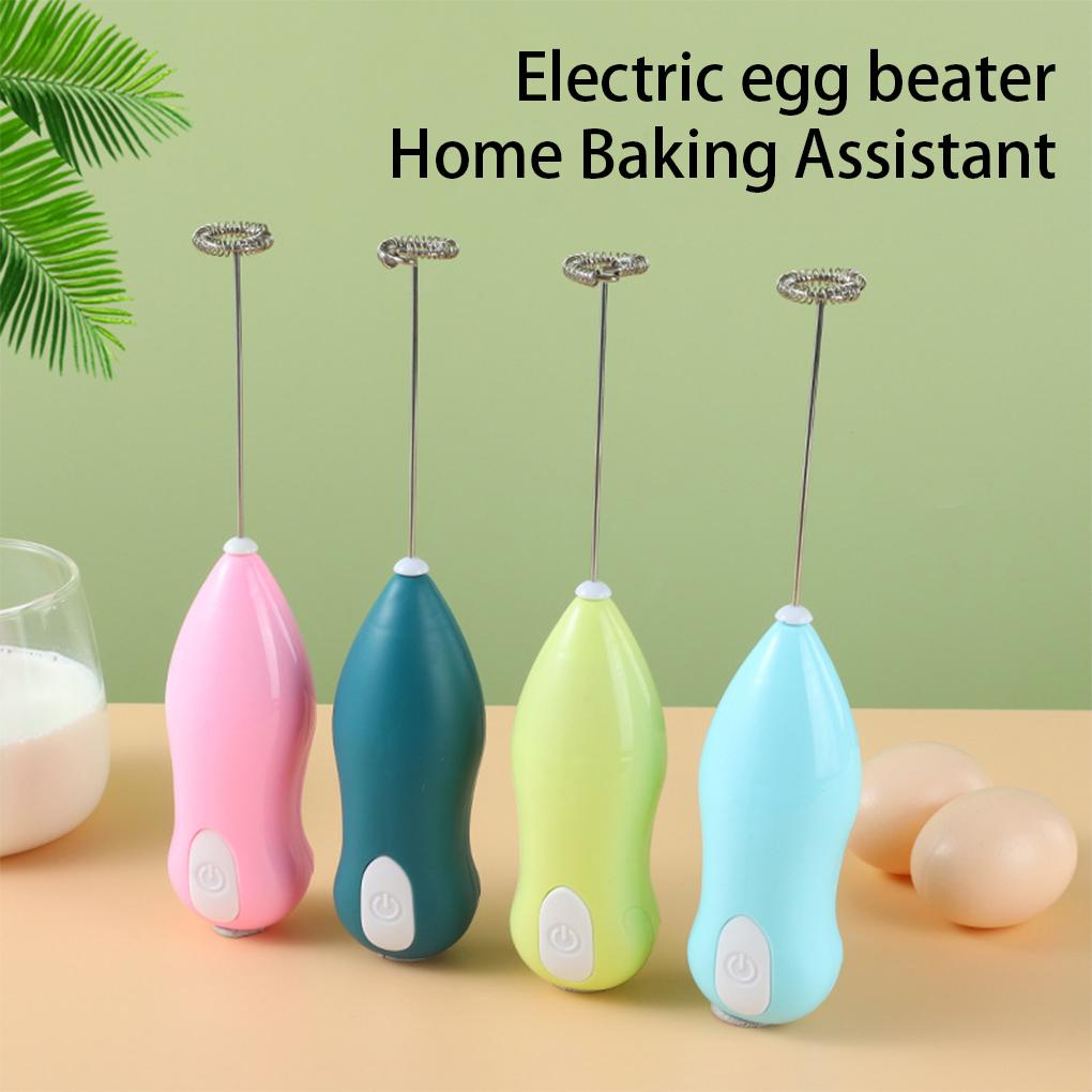 Pengocok Telur Elektrik Dapur Baking Handheld Stirring Whisk Stirrer Kepala Stainless Steel Dapat Dicuci Mixer Home Bar Milk Frother