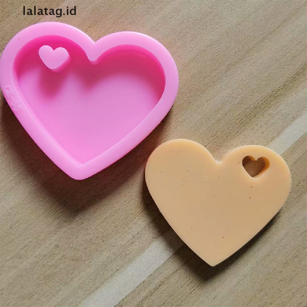 [lalatag] Cetakan Bentuk Love Gantungan Kunci Cetakan Silikon Untuk Epoxy Resin Molds DIY Pendant Mould [ID]