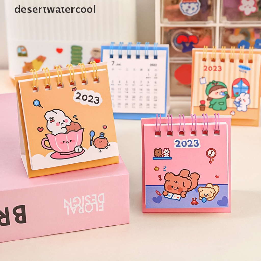 Deid 2023kalender Meja MIni ins Sederhana Lucu Kelinci Anjing Kalender Berdiri Jadwal Harian Table Planner Tahunan Agenda Organizer Martijn