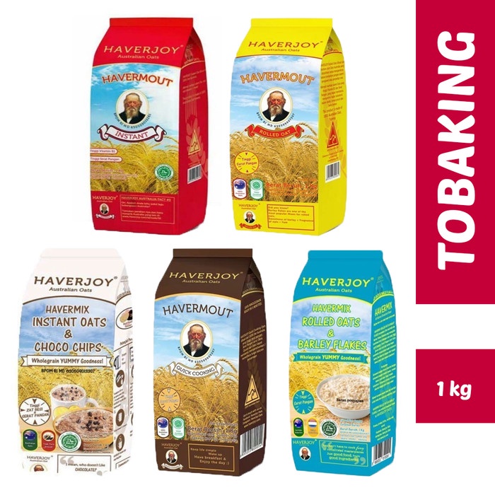 

Haverjoy Oatmeal 1kg Australian Oat Havermout Instan Rolled Quick