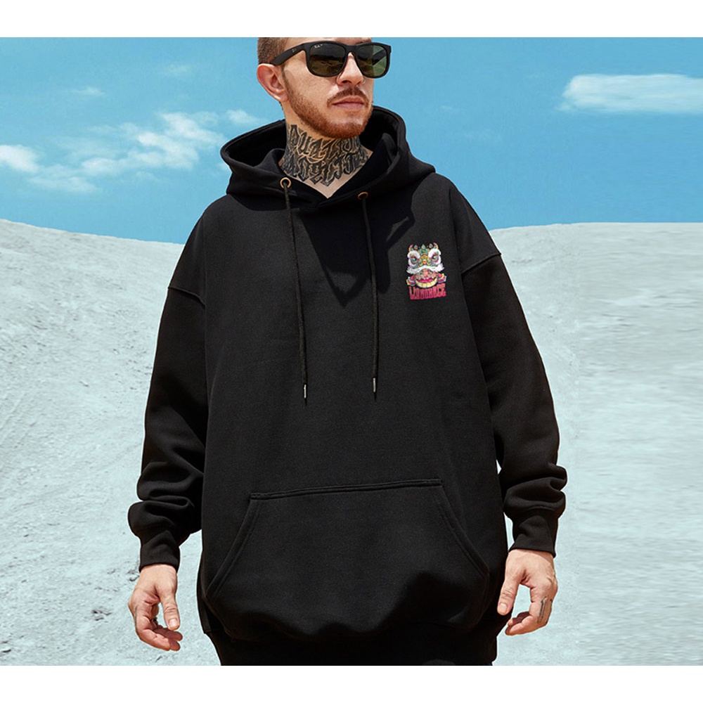 Sweater Hoodie LION DANCE V2 Jumper Pria Wanita Bahan Fleece Tebal Ukuran S M L XL XXL XXXL