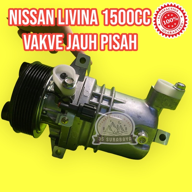 Kompresor Nissan Livina 1500 CC Valve Jauh Pisah Calsonic Kansei Ac Mobil