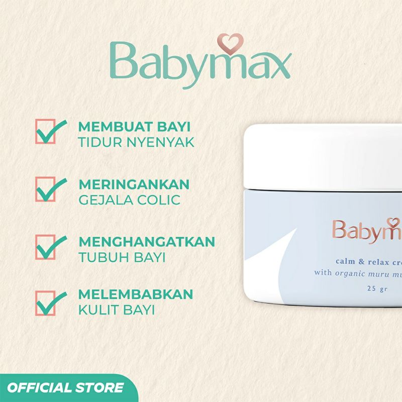 Babymax Calm &amp; Relax Cream 25gr - For Belly &amp; Back