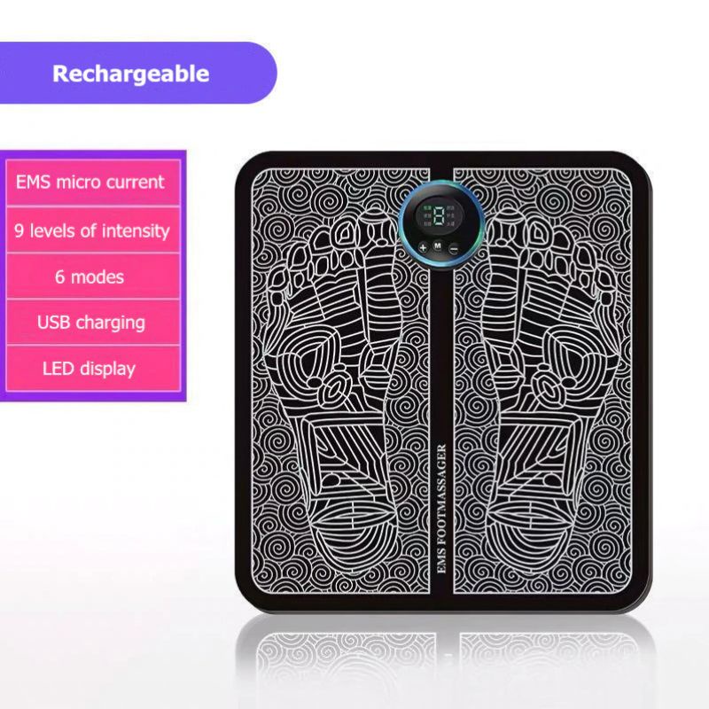 EMS FOOT MASSAGER MAT ALAT PIJAT TERAPI AKUPUNTUR KAKI ELEKTRIK USB CHARGER EMS