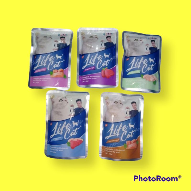 LIFE CAT FOOD POUCH ALL VARIAN HARGA 1 DUS ISI 24PC