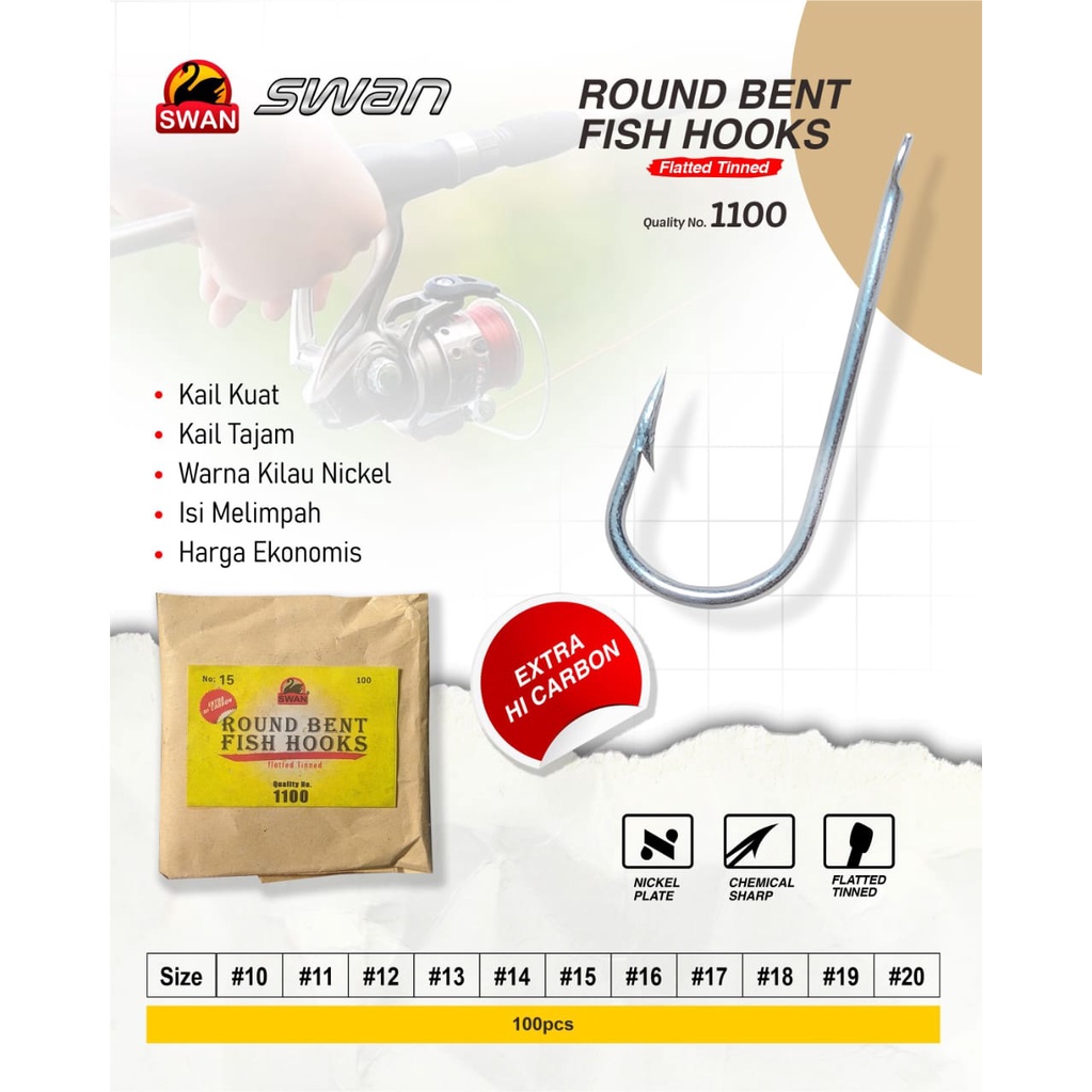 Mata Kail Pancing /Tajur / Pancing Rawe Merk Swan 1100