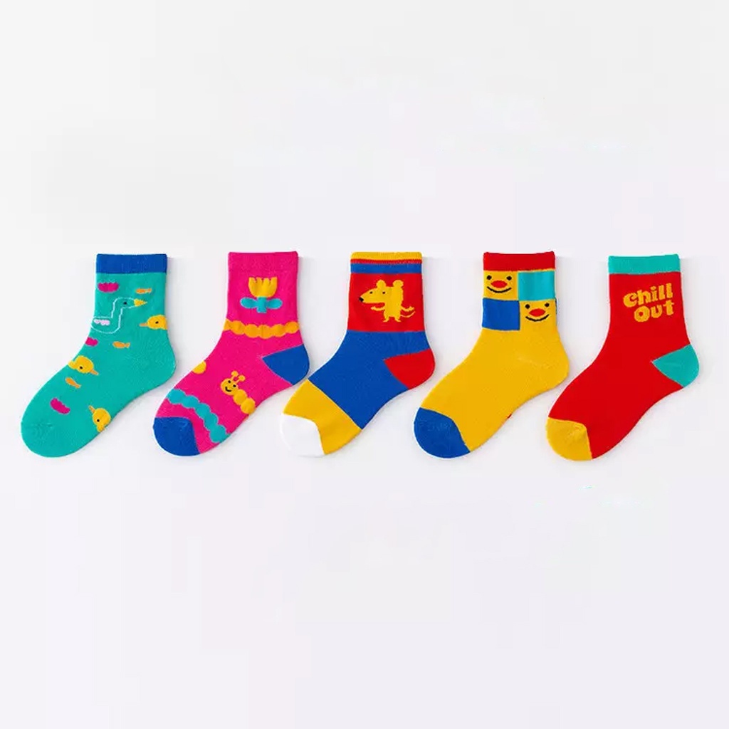 GTB Kaos Kaki Chill Out Anak Motif Karakter Kaus Kaki Bayi Lucu KK052