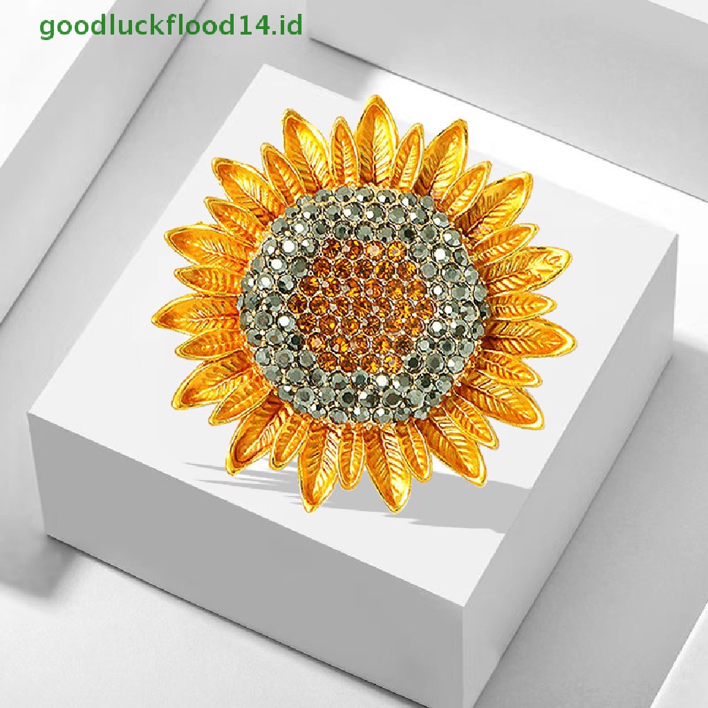 [GOOGFOUR] Vintage Collecg Beauty Flower From Sunflower Bros Untuk Wanita Gadis Pesta Pernikahan Bros Pin Hadiah [TOP]