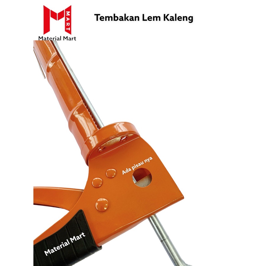 Tembakan Lem Kaca Sealant | Alat Tembak Silikon Kaleng | Caulking Gun | Material Mart