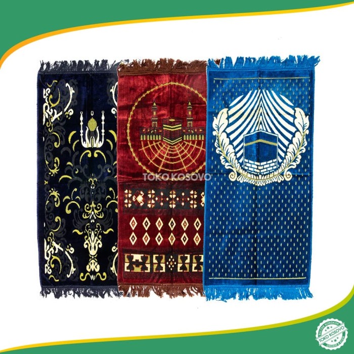 Sajadah Sajadah Turki NURTEX Super Soft 51x102cm Midi Spigel - Navy, Atau Navy(B6N5) Sajadah Turki B